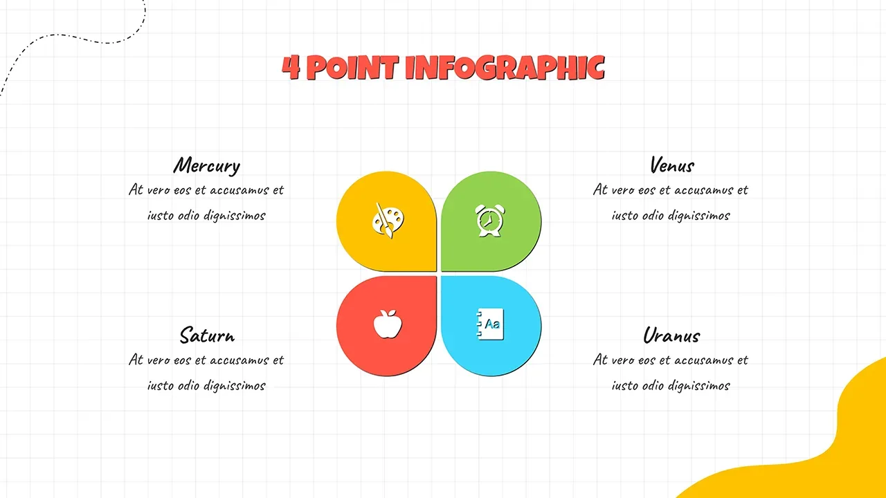 free 4 point butterfly infographic teachers templates for Google slides templates
