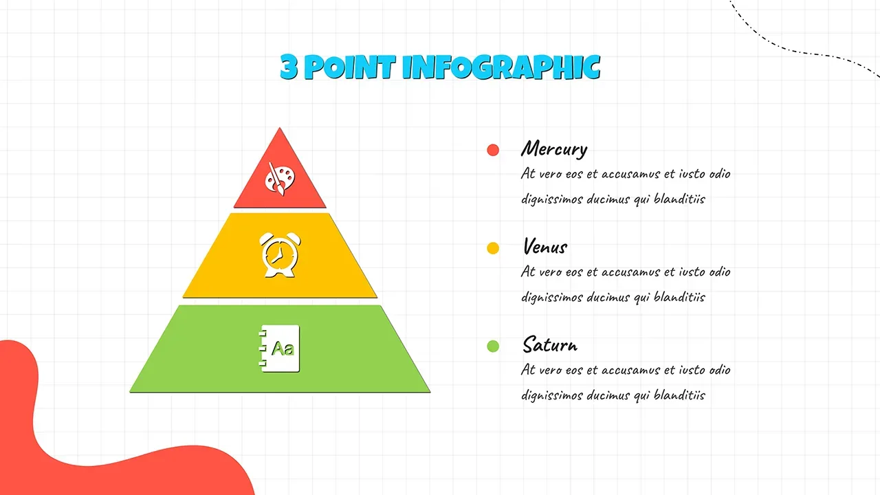 3 point infographic template for teachers