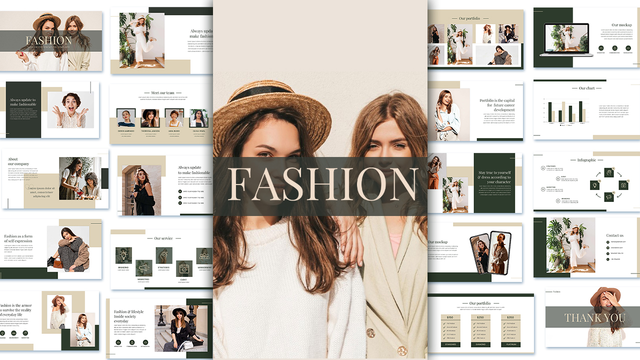 Free Fashion Powerpoint Presentation Templates - SlideKit