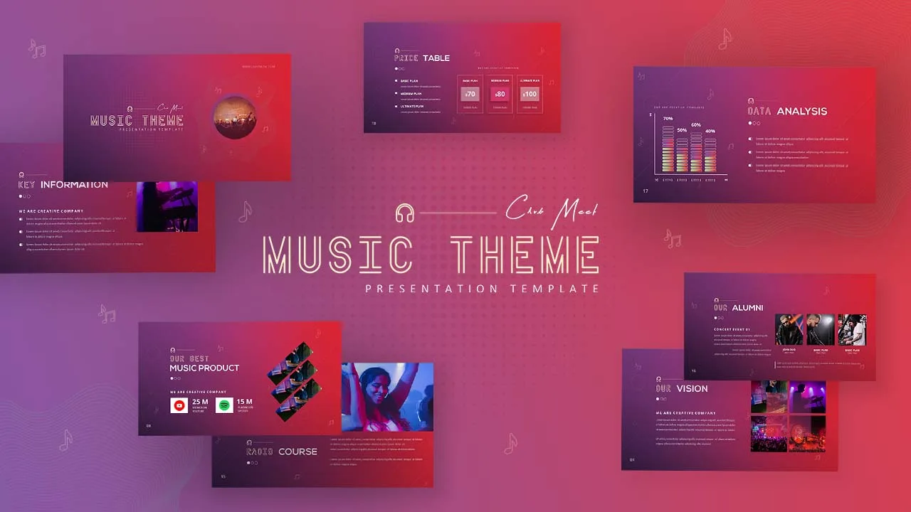 Free Music Theme Presentation Template