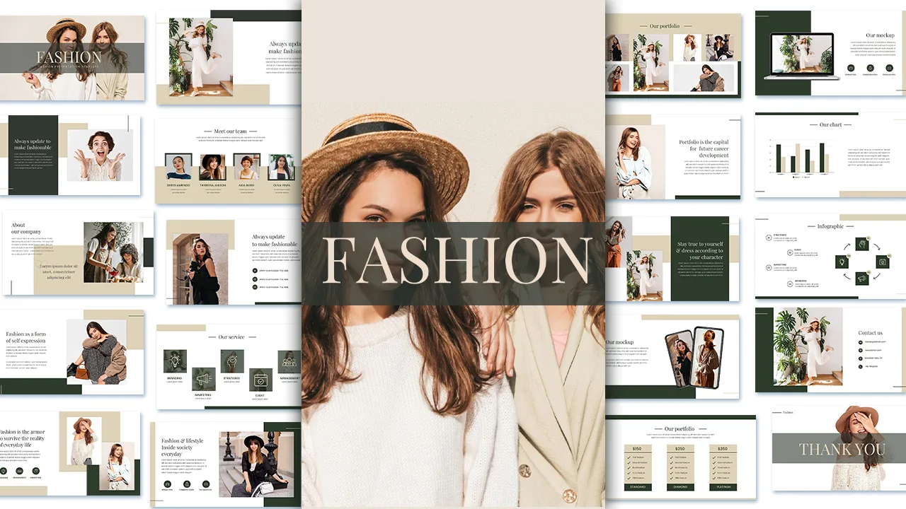 Free Fashion Design & Clothing Brand Template - SlideKit