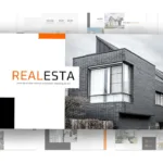 Google Slides Real Estate Theme Cover Slide