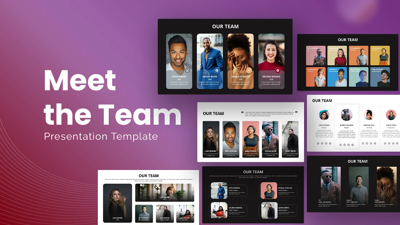 Meet The Team Ppt Template 1