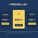 Our pricing slide in free cab and taxi templates