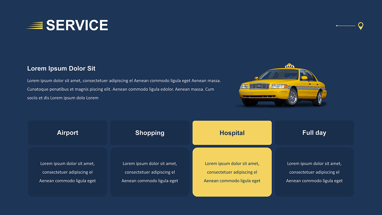 Our service slide in free cab and taxi templates