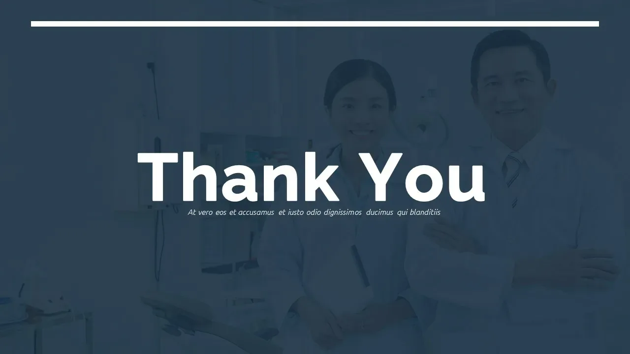 ththank you in professional medical presentation templates for Google Slides