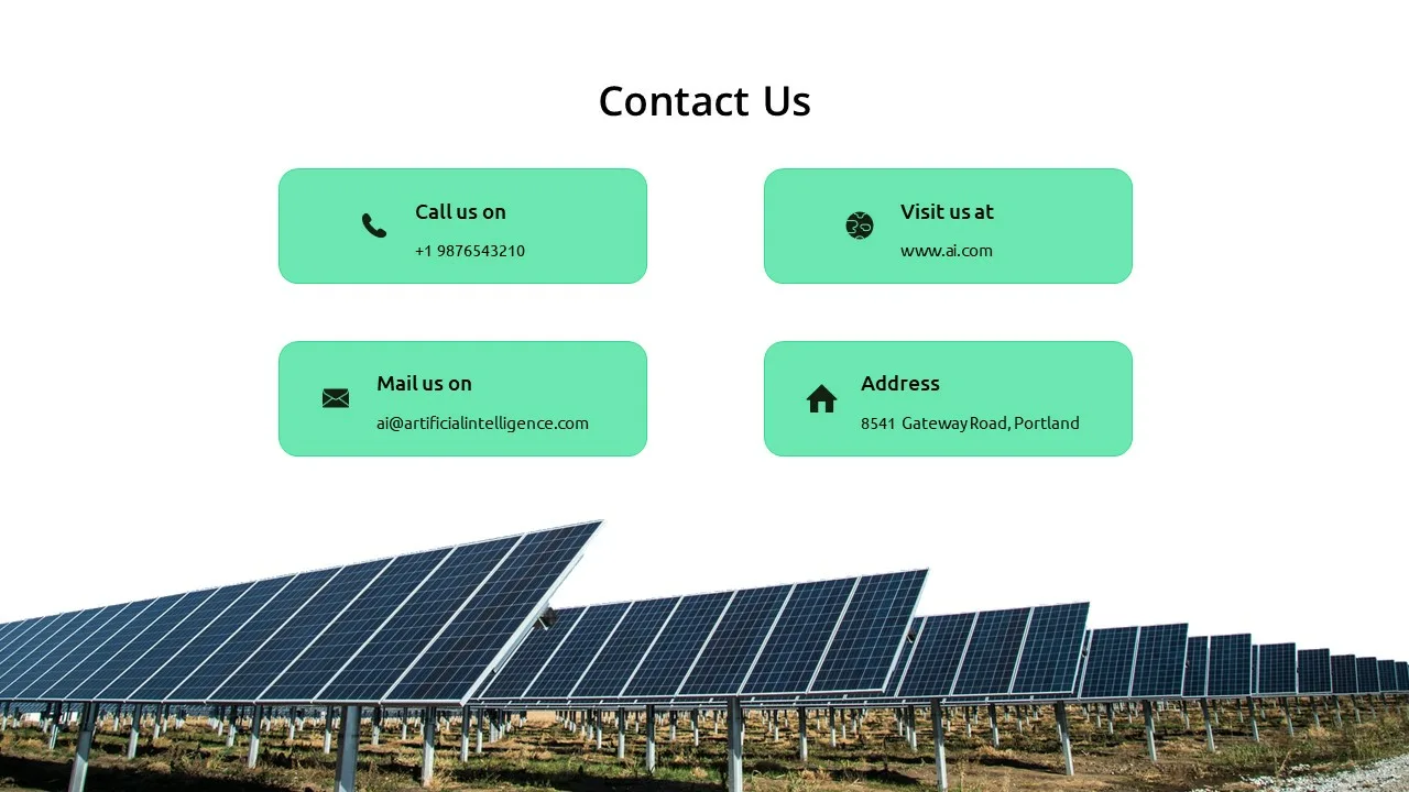 contact us template in renewable energy google slides theme