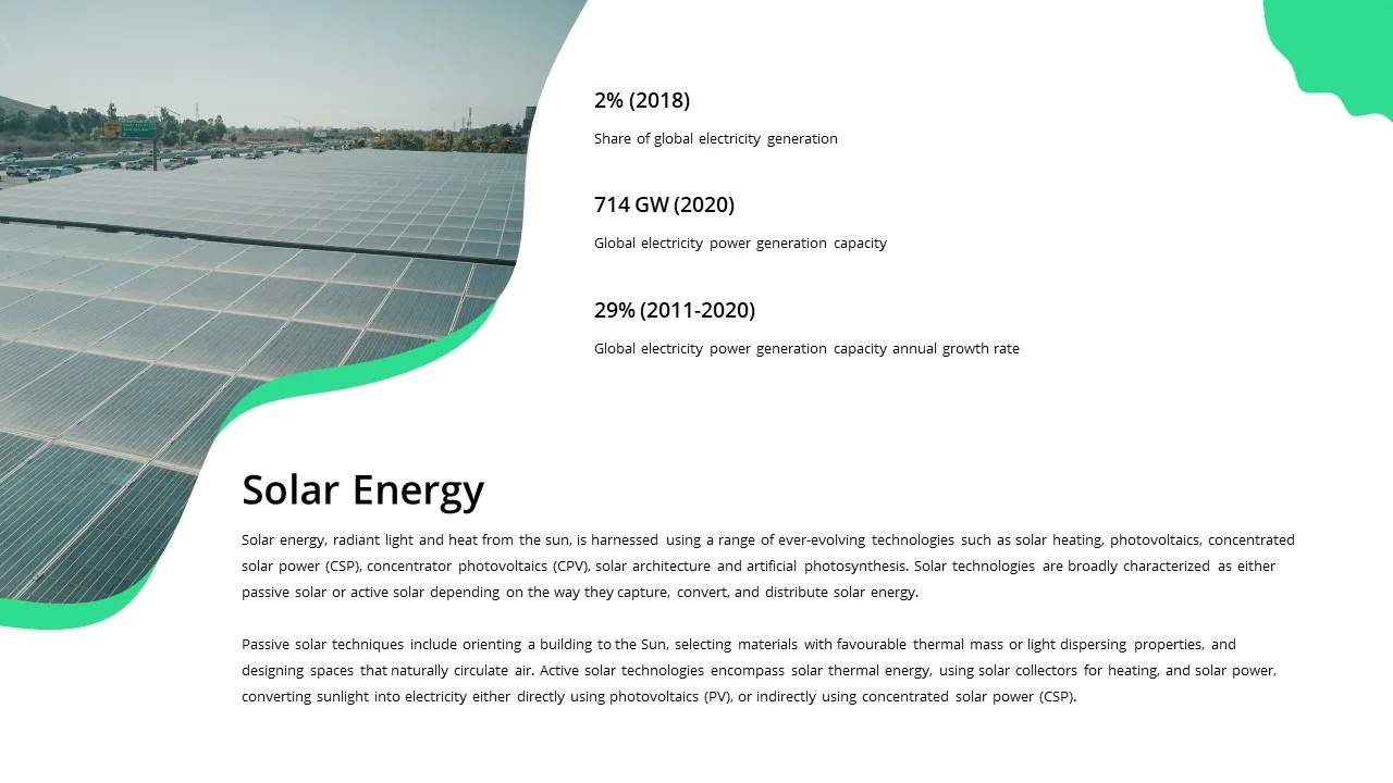 solar energy template for google slides