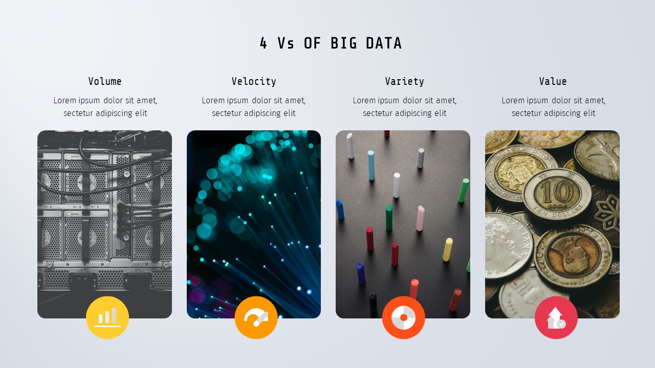 4 Vs of big data template for google slides