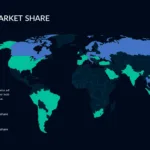 AR and VR market share world map in google slides VR presentation templates