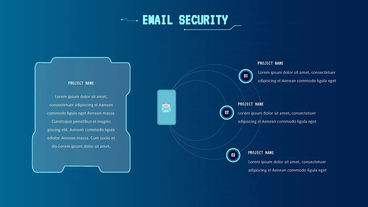 Email Security slide in cyber security presentation templates for google slides