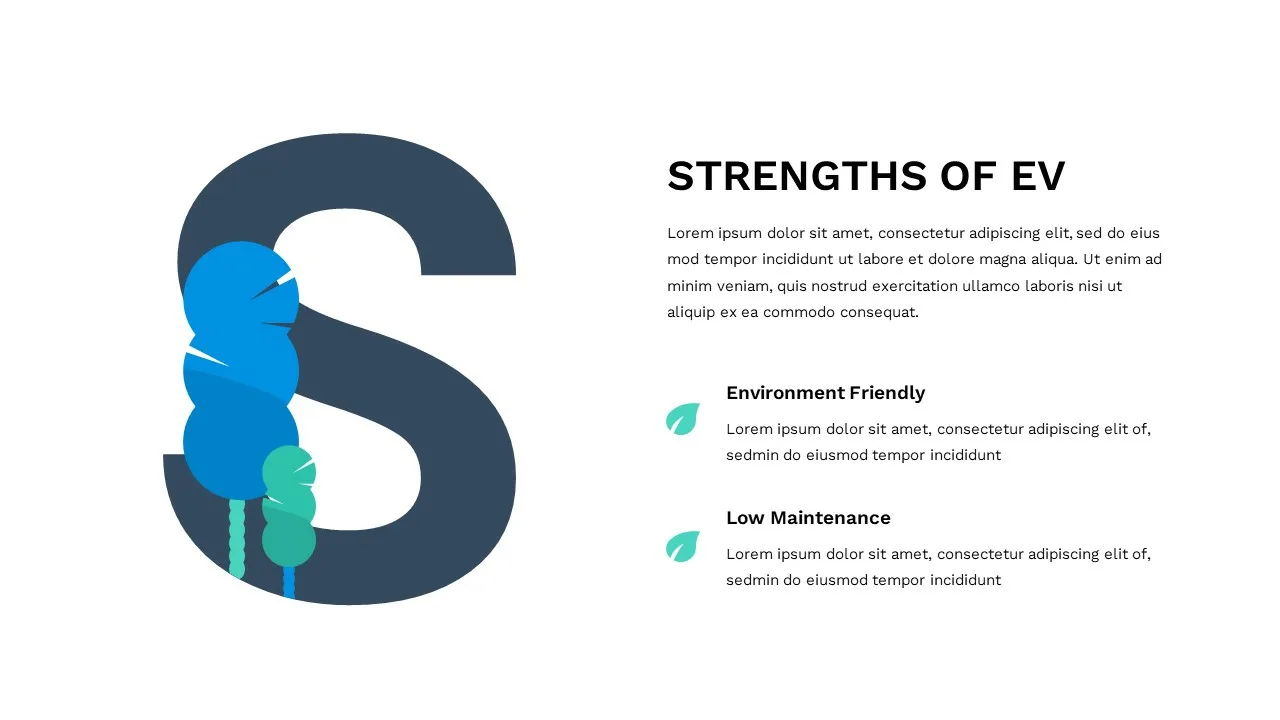 SWOT Analysis slide in google slides electric car presentation template