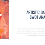 SWOT analysis template in art gallery google slides theme
