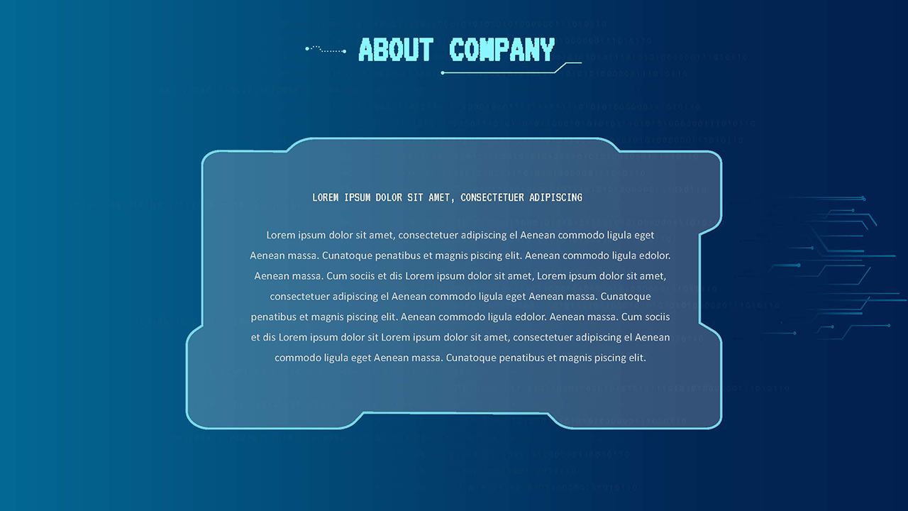 about company slide in cyber security google slides theme