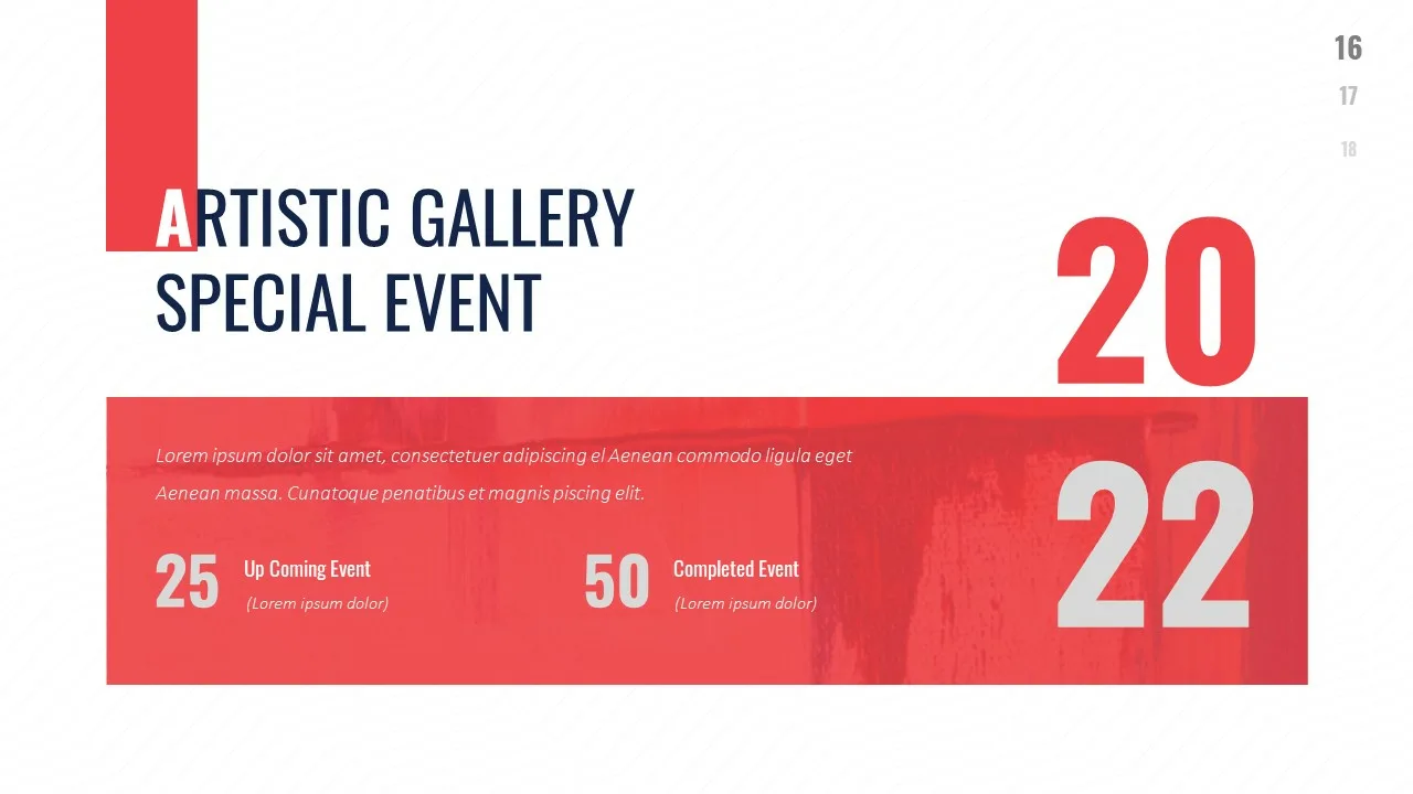 art gallery special event announcement template for google slides