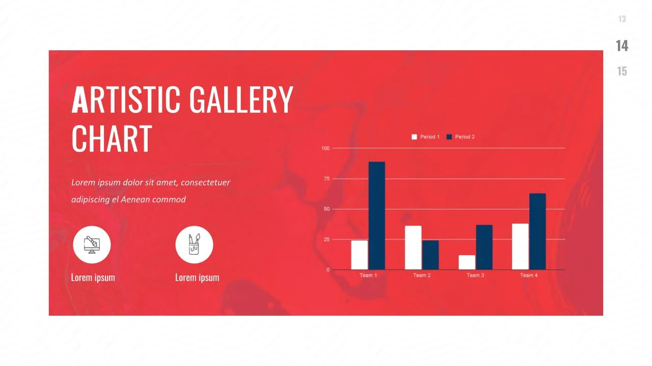 artist gallery chart template in art google slides theme