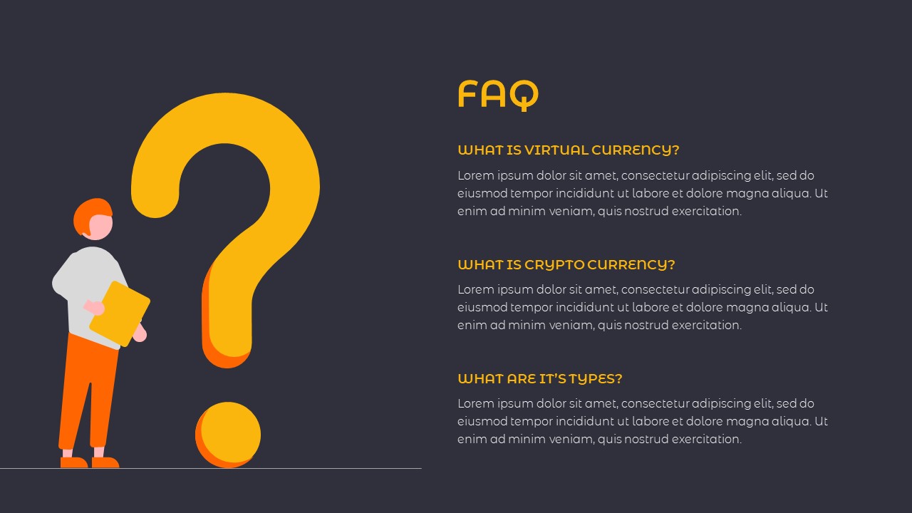 cryptocurrency FAQ template for google slides