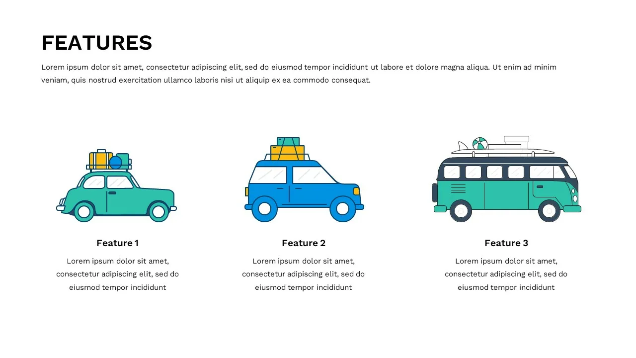 features of electric cars template for google slides