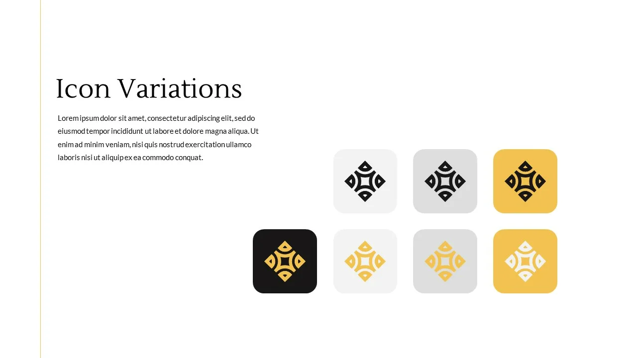 icon variations of logo symbol template for google slides free