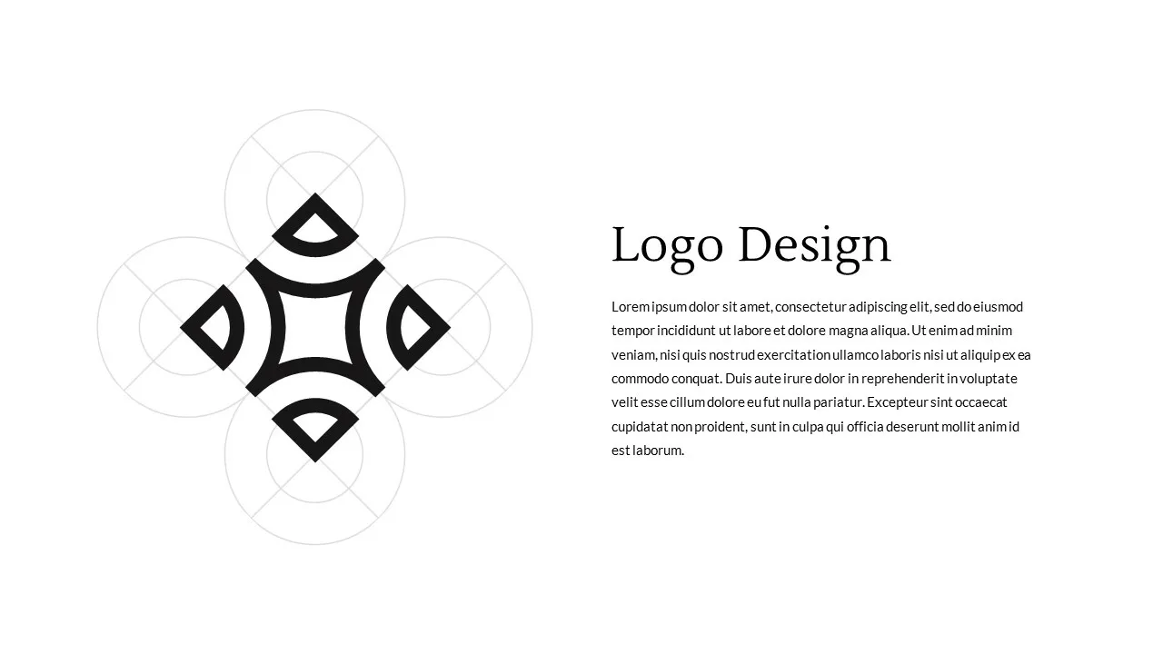 logo design template in free brand marketing google slides theme