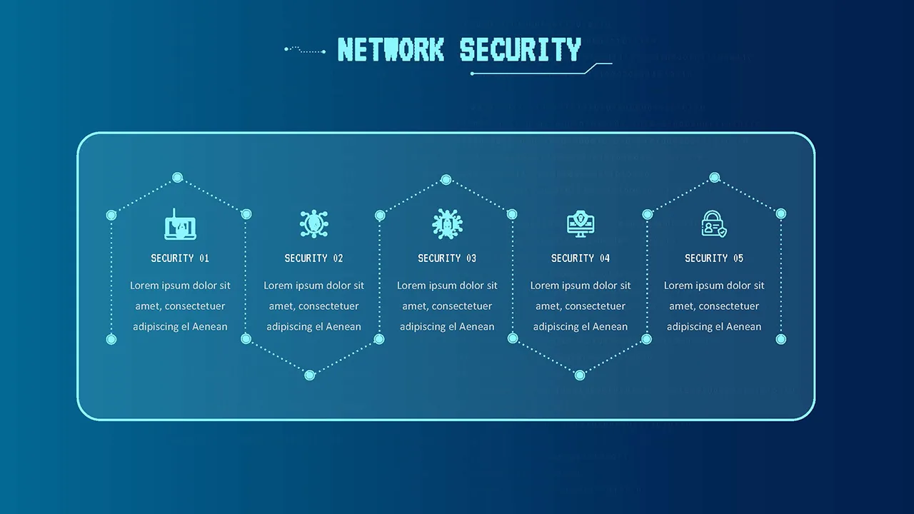 network security slide in cyber security presentation templates for google slides