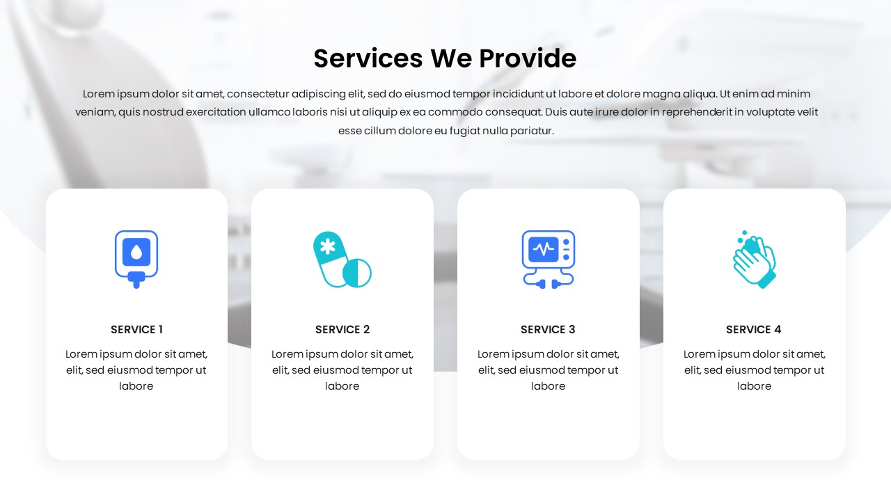 our services template in medical theme google slides