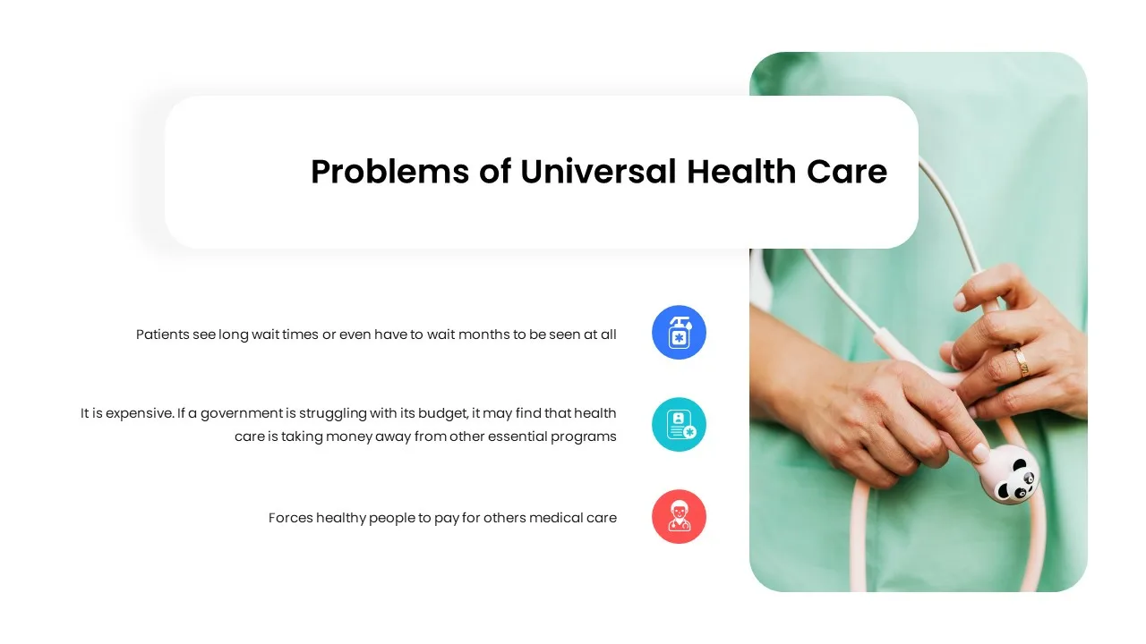 problems of universal healthcare template for google slides
