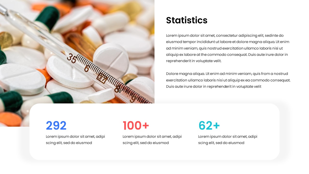 statistics template in universal healthcare google slides theme