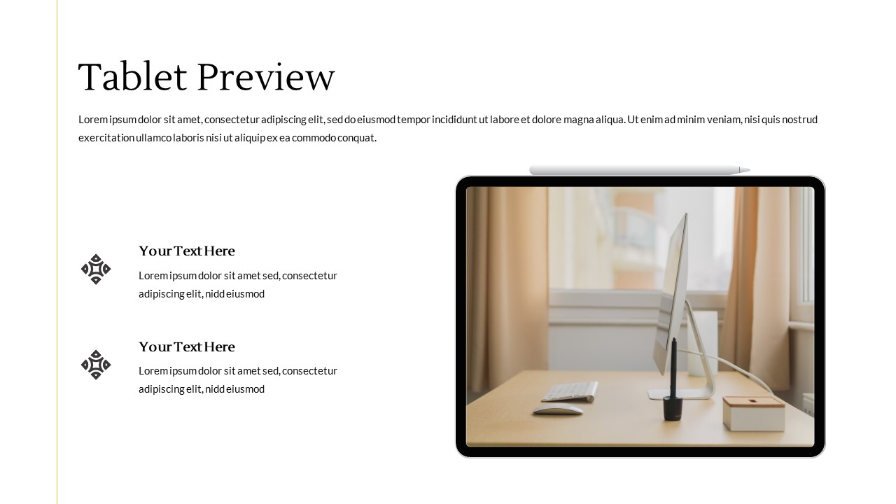 tablet preview in free brand presentation templates for google slides