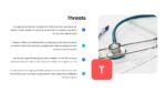 threats in the SWOT analysis template of healthcare google slides theme