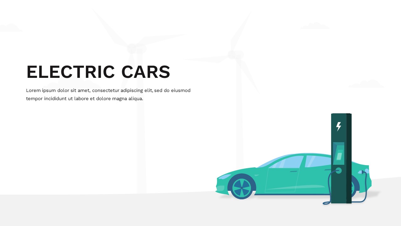 electric car google slides template SlideKit