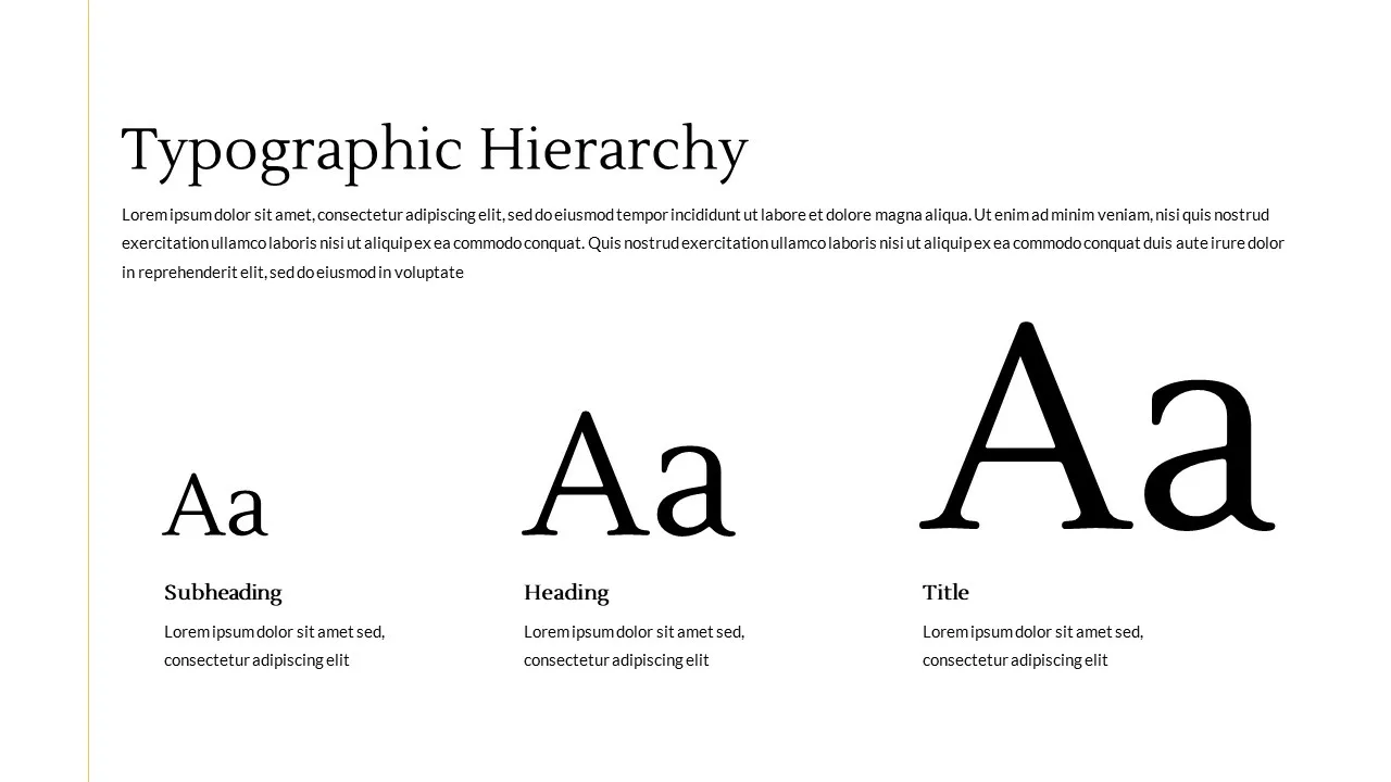 typographic hierarchic template in free brand marketing google slides theme