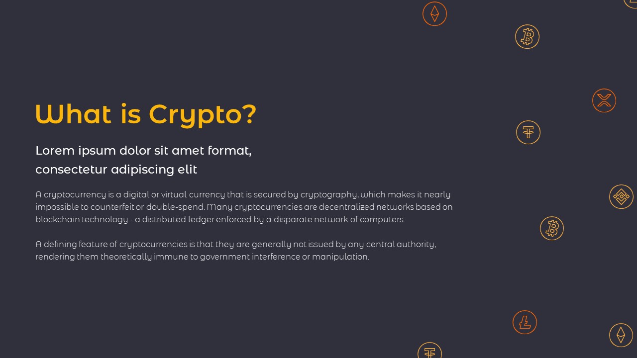 what is crypto explaining template for google slides