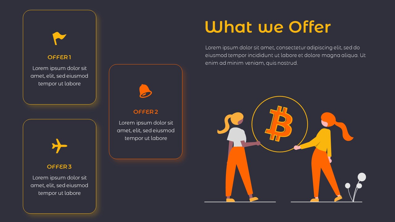 what we offer template in cryptocurrency google slides themes