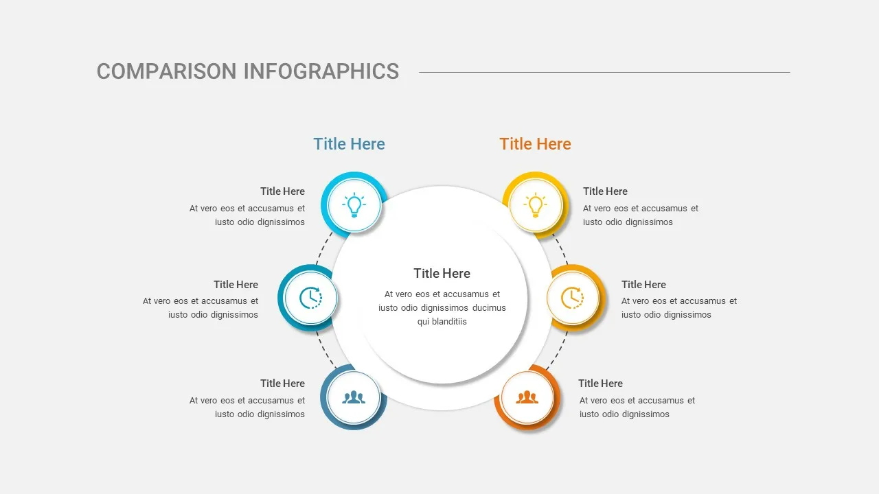 3 Point Comparison Slide Template for Google Slides