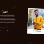 About the team slide for Autumn google slides template