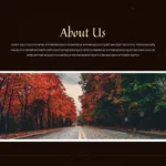 About us slide for autumn google slides template