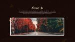 About us slide for autumn google slides template