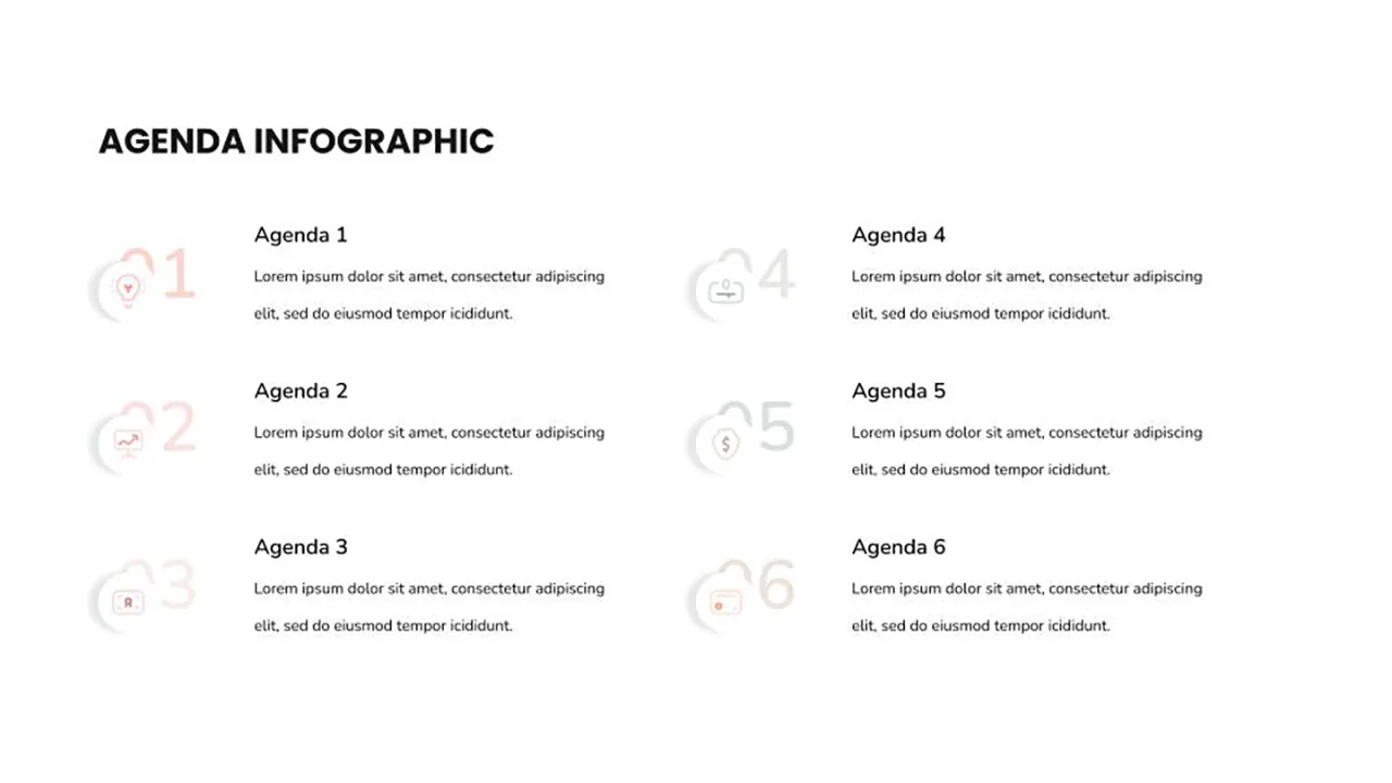 Agenda Infographic Templates for Google Slides