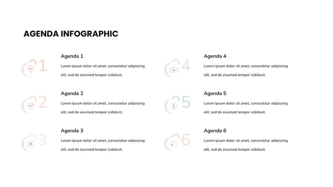 Agenda Infographic Templates for Google Slides
