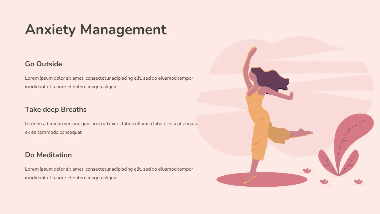 Anxiety management slide for free mental health google slides theme