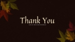 Autumn Theme Thank You PowerPoint Template