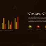 Autumn google slides template with chart to show company data