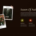 Autumn slides template with infographics for presentation
