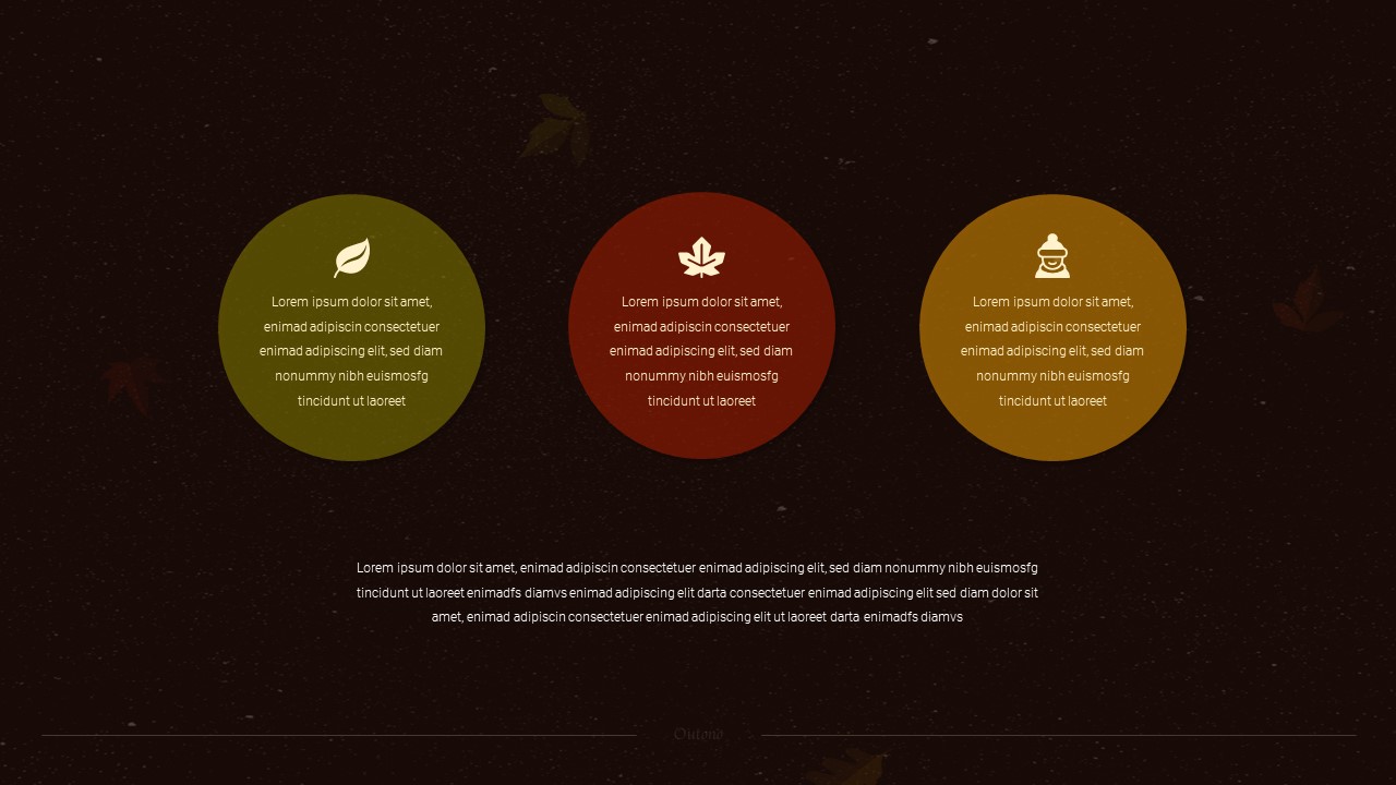 Autumn google slides template with infographics
