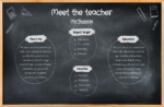 Black Board Theme Meet The Teacher Slide Template