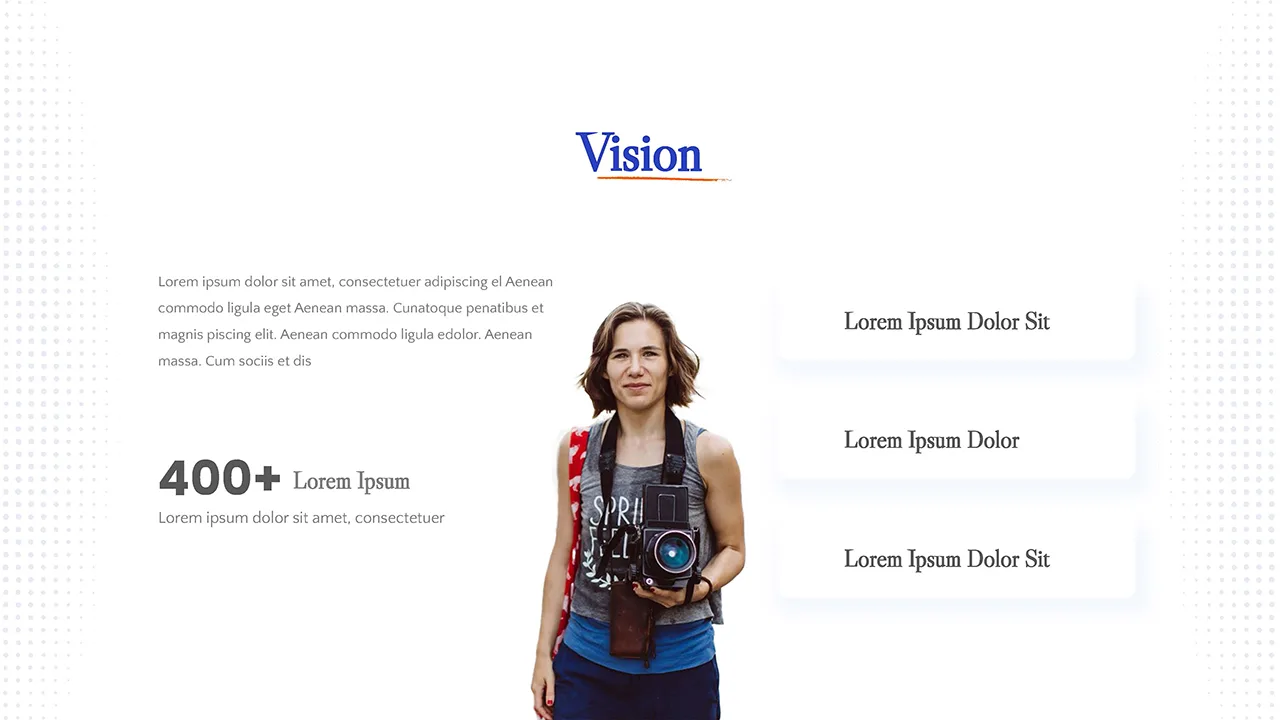 Business vision design slide for Travel google slides theme template