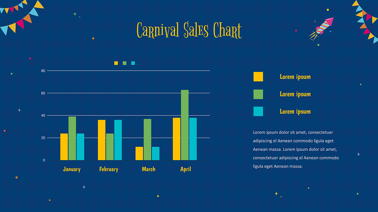 Carnival Slides Free Template with a Carnival Sales Chart SlideKit