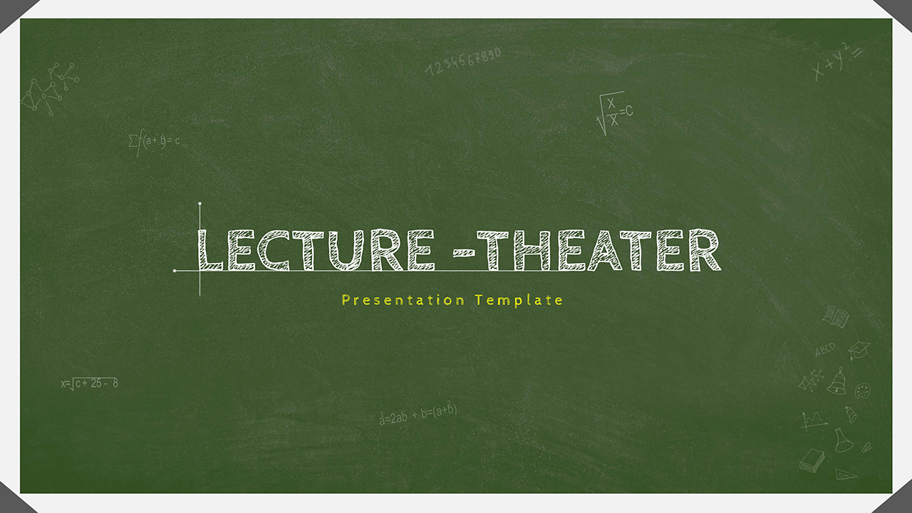Chalkboard Google Slides Template Title Slide