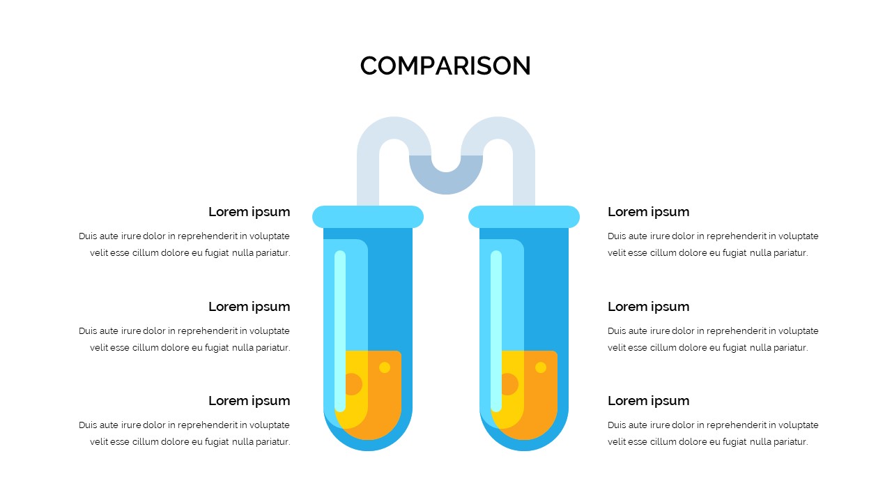 Comparison slide for Free google slides chemistry templates